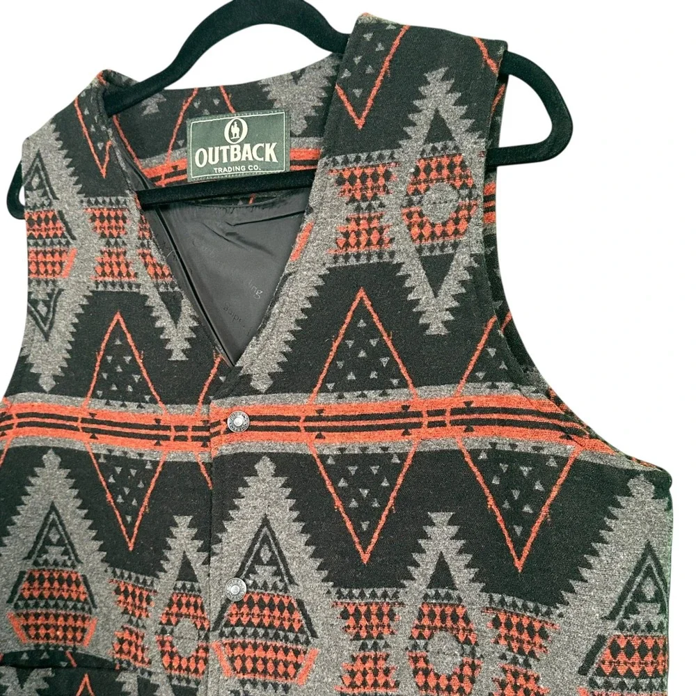 Outback Trading Co Owen Vest 29737 Southwest Wool Blend Aztec Mens‎ LG Western